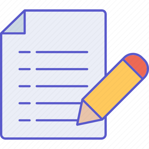 Write, draft, page, paper, pencil, document write icon - Download on Iconfinder