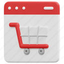 shopping, cart, online, digital, marketing, website, web, 3d