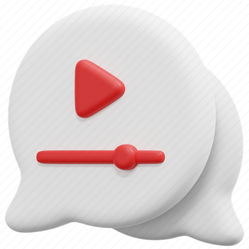 Video, marketing, online, digital, message, chat, 3d icon - Download on Iconfinder
