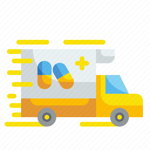 Delivery, drug, health, medical, medicine, pharmacy, truck icon - Download on Iconfinder