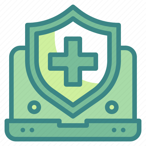 Healthcare, hospital, insurance, laptop, medical, screen, shield icon - Download on Iconfinder