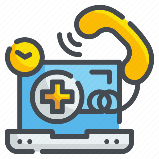 Call, communications, health, laptop, medicine, online, phone icon - Download on Iconfinder