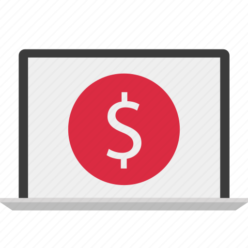 Dollar, laptop, online, sign icon - Download on Iconfinder
