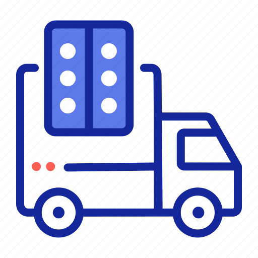 Delivery, drug, distribution, truck icon - Download on Iconfinder