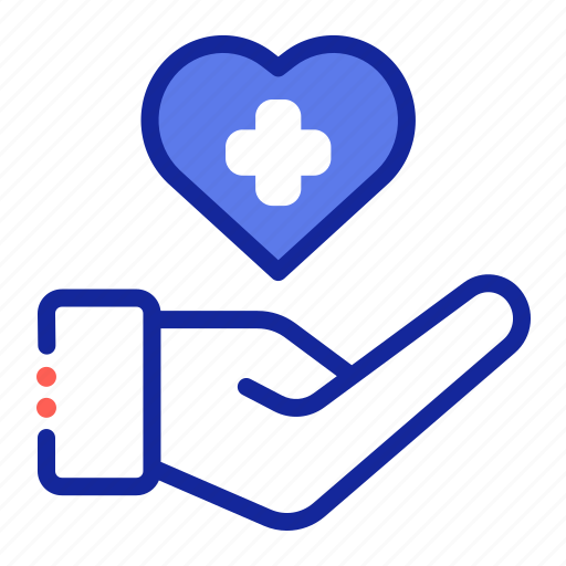 Healthcare, hand, heart, charity icon - Download on Iconfinder
