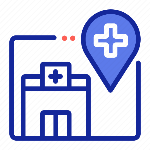Hospital, location, map, pointer icon - Download on Iconfinder