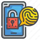 evidence, fingerprint, padlock, protect, safety, security, shield