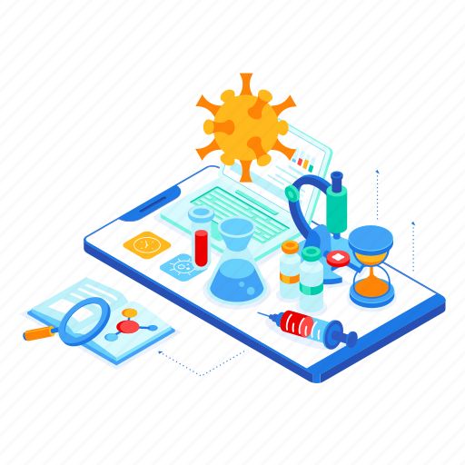 Chemistry, smartphone, laboratory, virus illustration - Download on Iconfinder