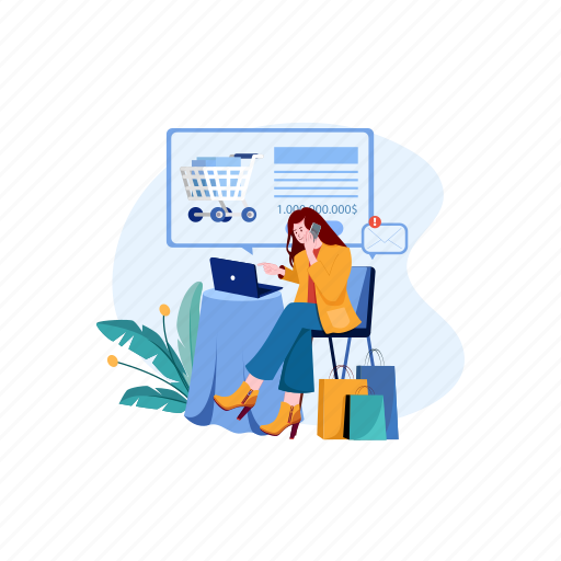 Deliver, shopping online, e-commerce, product, ecommerce, commercial, market illustration - Download on Iconfinder