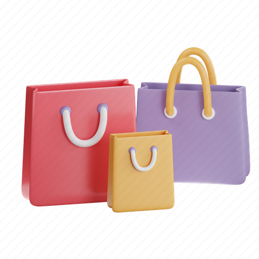 Bag, shopping, ecommerce, shop, online, direction, cart 3D illustration - Download on Iconfinder