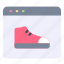 browser, footwear, online, shoe, shopping, sneaker 