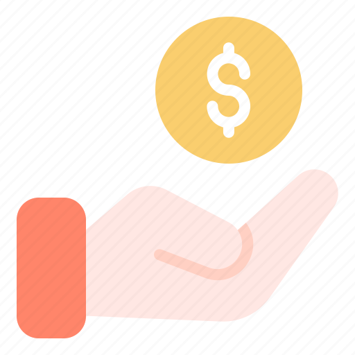 Cash, coin, dollar, hand, money, payment icon - Download on Iconfinder