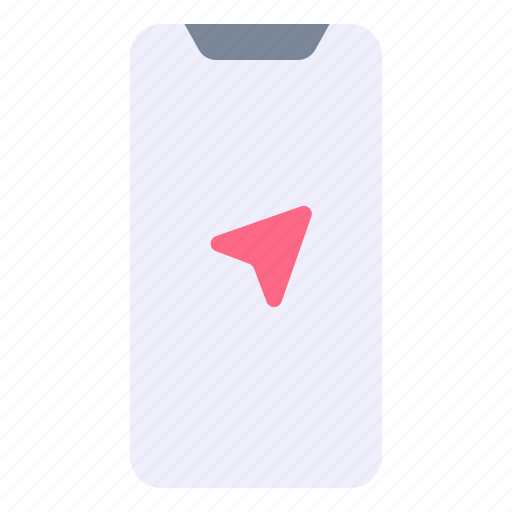 Arrow, direction, gps, map, mobile, smartphone, tracking icon - Download on Iconfinder