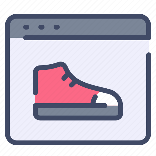 Browser, footwear, online, shoe, shopping, sneaker icon - Download on Iconfinder