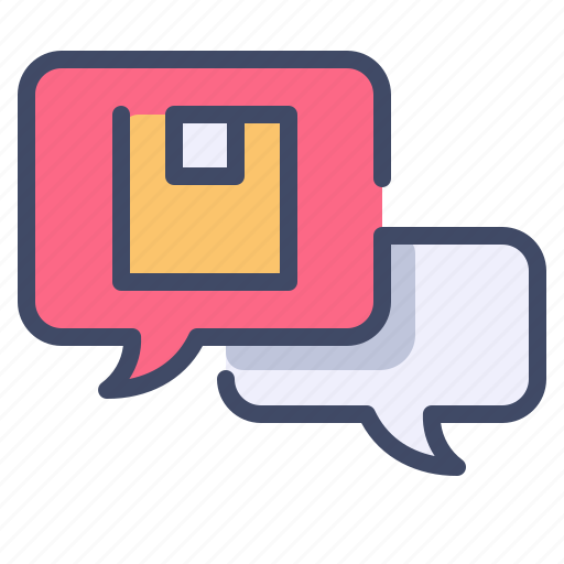 Box, bubble, chat, comversation, package icon - Download on Iconfinder