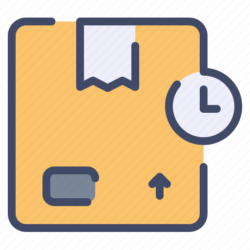Box, delivery, logistic, package, schedule, shipping, time icon - Download on Iconfinder