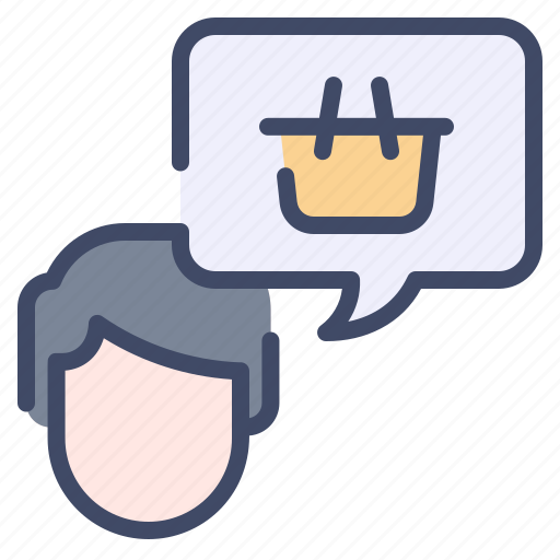 Basket, buy, man, online, people, shopping, think icon - Download on Iconfinder