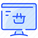 basket, browser, checkout, computer, monitor, online, shopping