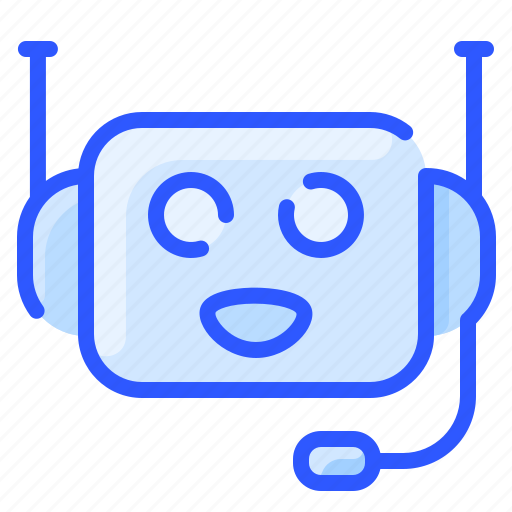 Call, center, customer, help, robot, service, support icon - Download on Iconfinder