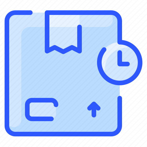 Box, delivery, logistic, package, schedule, shipping, time icon - Download on Iconfinder