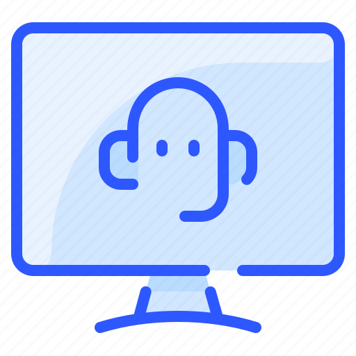 Call, computer, monitor, online, screen, support icon - Download on Iconfinder