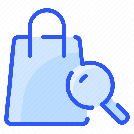 Bag, glass, magnifying, product, search, shopping icon - Download on Iconfinder