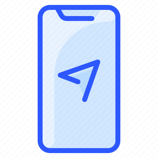Arrow, direction, gps, map, mobile, smartphone, tracking icon - Download on Iconfinder