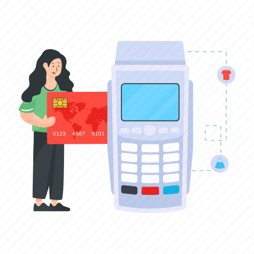 Online payment, card payment, digital payment, pos payment, point of sales illustration - Download on Iconfinder