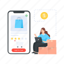 mobile sale, m commerce, mobile shopping, eshopping, product selection