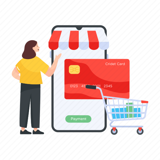 Mobile sale, m commerce, mobile shopping, eshopping, product selection web store illustration - Download on Iconfinder