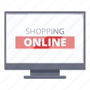 monitor, online, shopping, retail