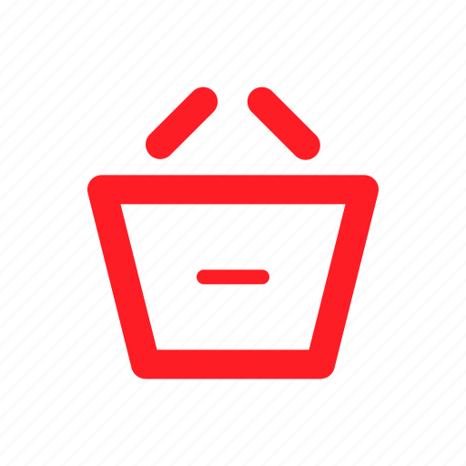 Basket, ecommerce, shopping, subtract icon - Download on Iconfinder