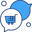 chat, online, shopping, trolley 