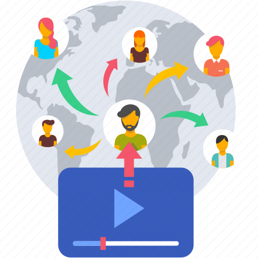 Global, international, people, share, video, viral icon - Download on Iconfinder