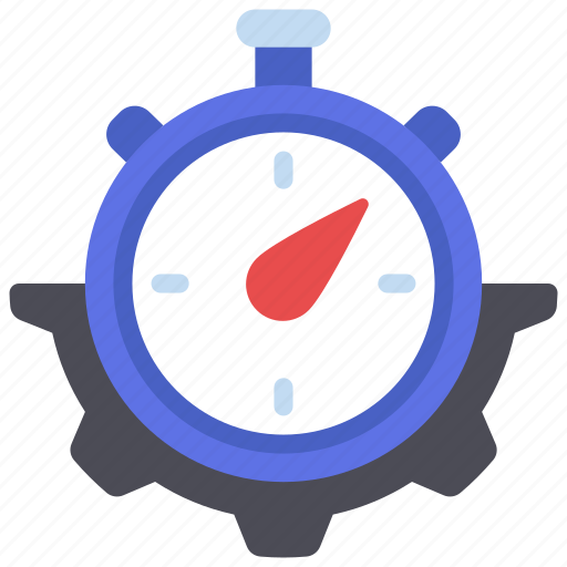 Efficiency, timer, clock, time, cog icon - Download on Iconfinder