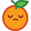 cute, emoji, emoticon, funny, orange, sad 