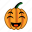 cheerful, delighted, halloween, happy, laugh, pumpkin, smile 