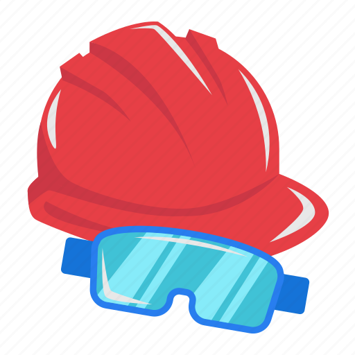Hard hat, helmet, safety, protection, goggles, construction, architecture icon - Download on Iconfinder
