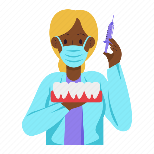 Anesthesia, anesthetist, injection, syringe, woman, dental, dental care icon - Download on Iconfinder
