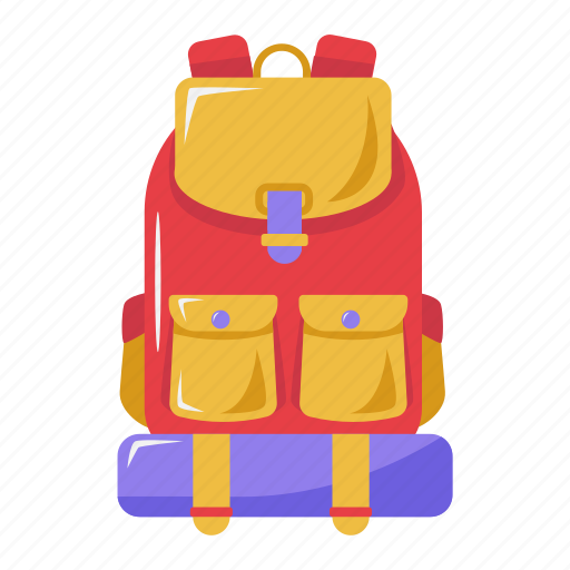Bag, backpacker, backpacking, backpack, camping, summer holiday, vacation icon - Download on Iconfinder