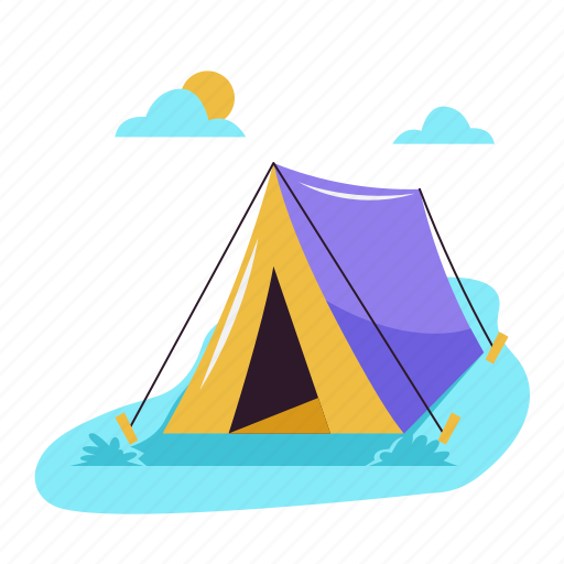Camping tent, camping, tent, outdoor, camp, summer holiday, vacation icon - Download on Iconfinder