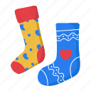 winter socks, sock, warm, clothing, decoration, winter, holiday, christmas, sticker