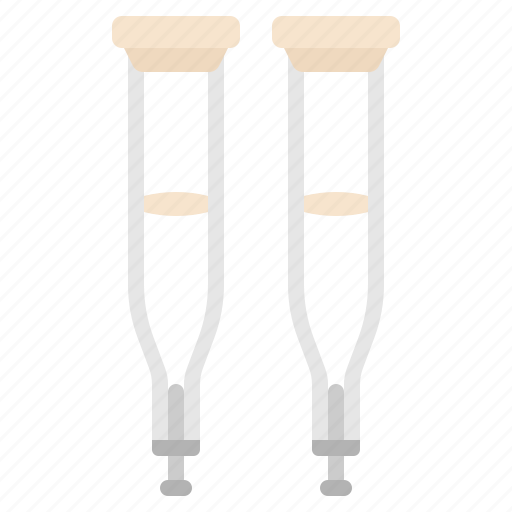 Crutches, disability, immobility, walking, aid, device, medical icon - Download on Iconfinder