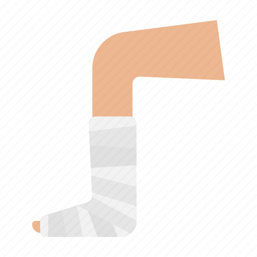 Leg, ankle, brace, splint, broken, fracture icon - Download on Iconfinder