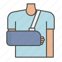 arm, sling, splint, injury, fracture, broken, orthopedics, orthopedic, medical