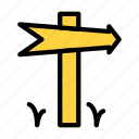 direction, arrow, pointer, road, sign