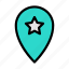 map, location, starred, favorite, pin 