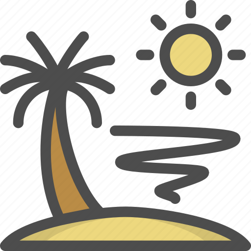 Holiday, island, palm, summer, sunshine, travel, tree icon - Download on Iconfinder