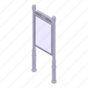 banner, business, cartoon, info, isometric, stand, up