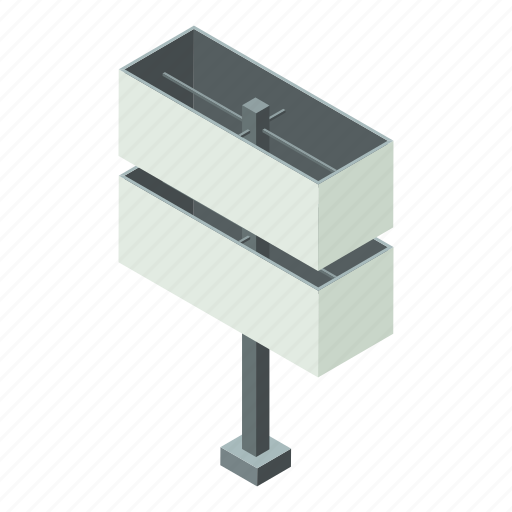 Advertise, business, frame, full, isometric, pillar icon - Download on Iconfinder